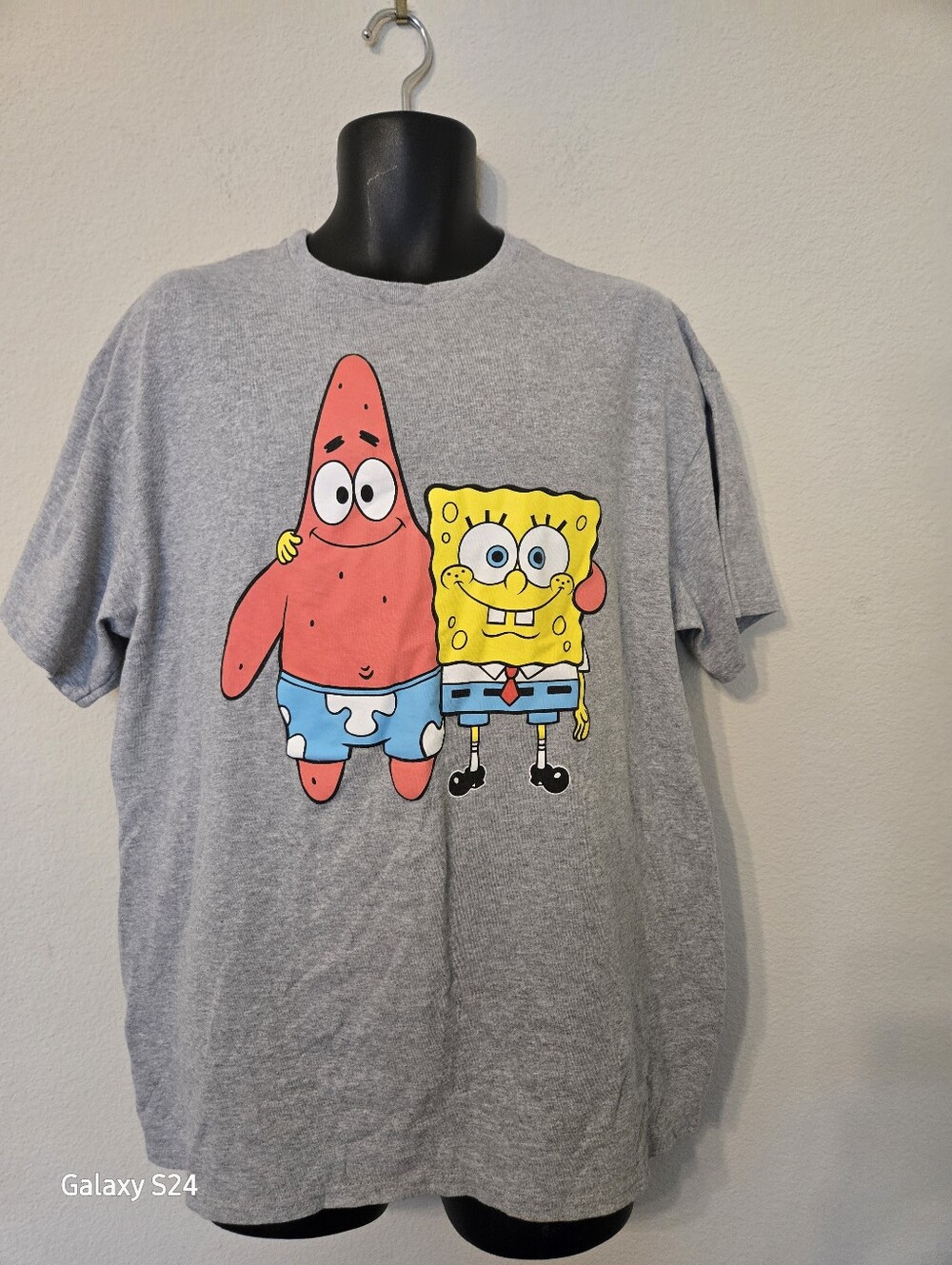 Gray SpongeBob & Patrick Graphic Tee